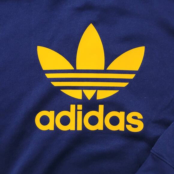 Adidas Originals Sweatshirt, Women's L-XL Blue, Adicolor Oversized Half Zip Crew - Picture 7 of 11